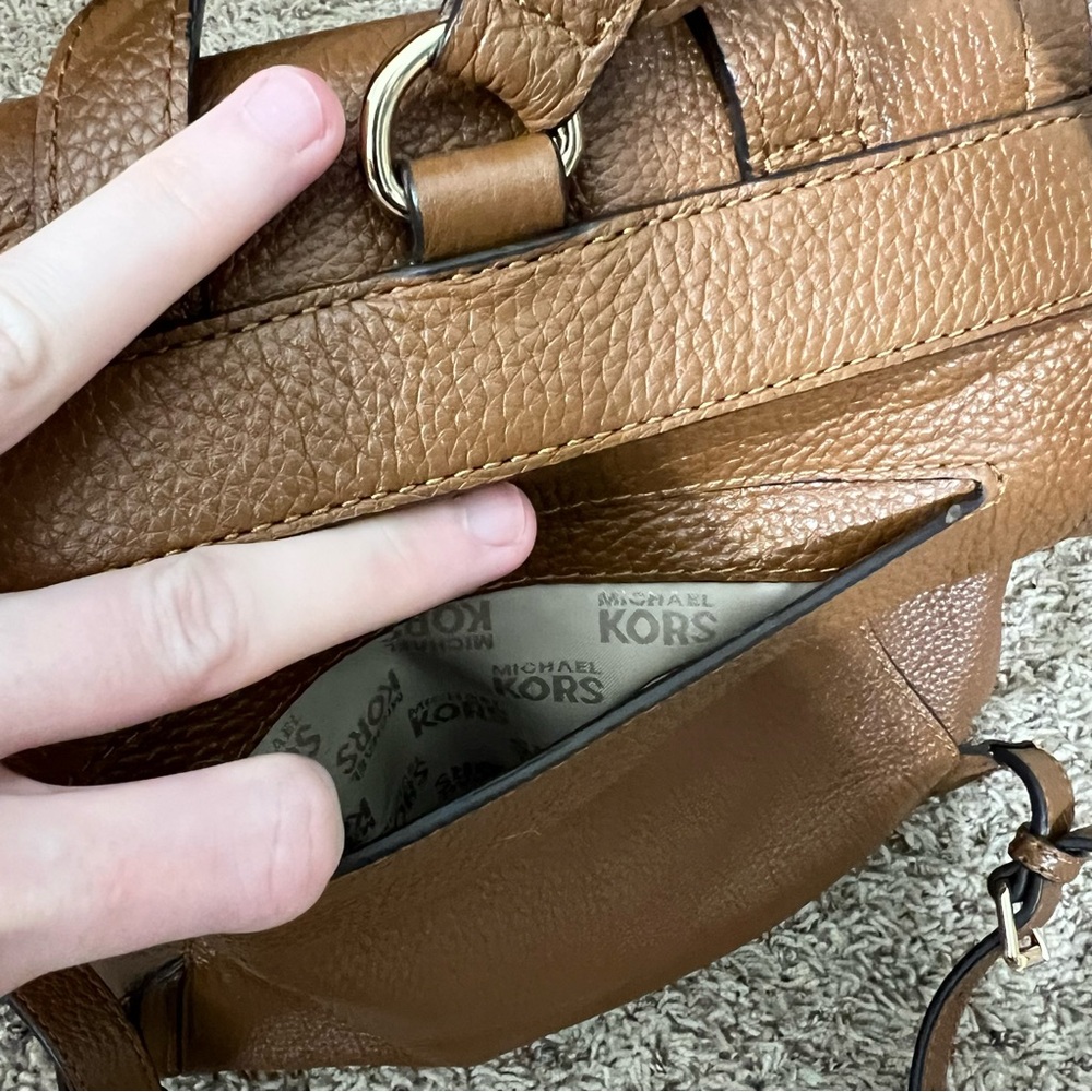 Michael Kors Tan Susie Large Flap Backpack - Picture 12 of 12